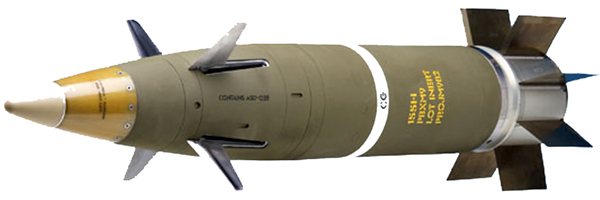              XM982 Excalibur Shell  
The range of the gun is extended to 60km with the precision-guided Raytheon / Bofors XM982 Excalibur round. The Excalibur shell is corrected in flight towards a pre-programmed trajectory by a GPS guidance system. 