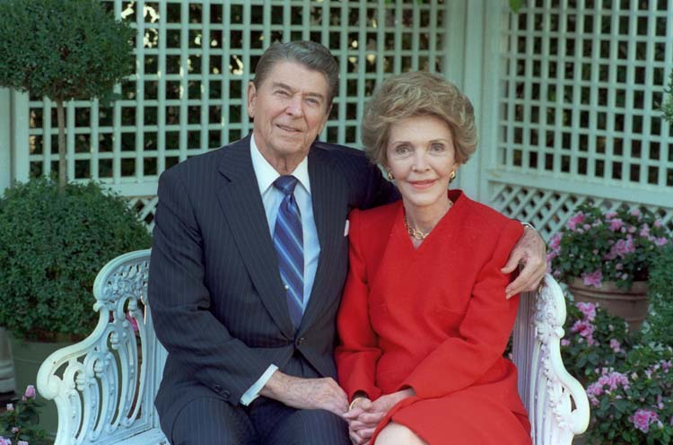 Late President Reagan with Ex-First Lady Nancy Reagan