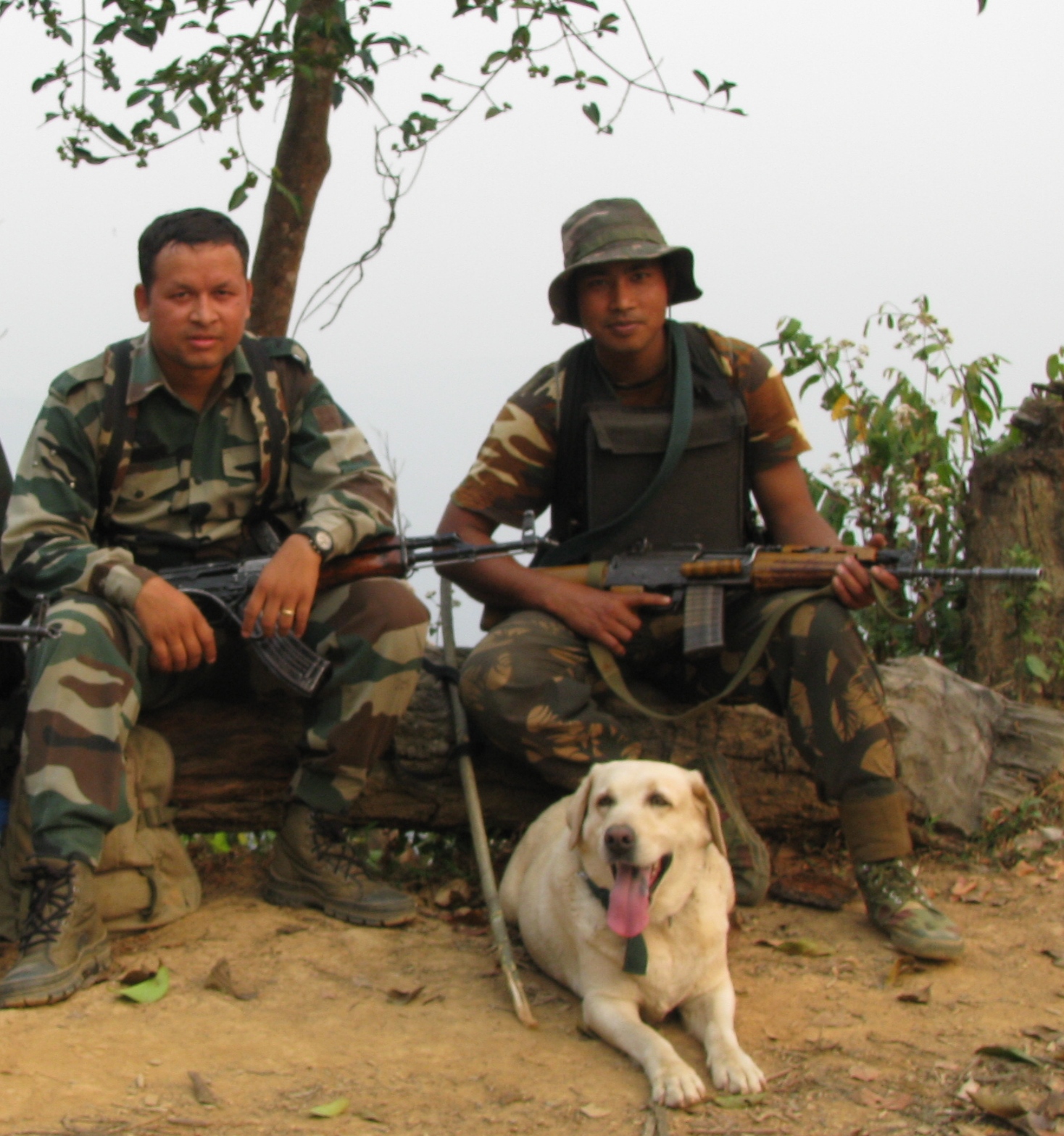 Indian Paramilitary forces on Patrol.