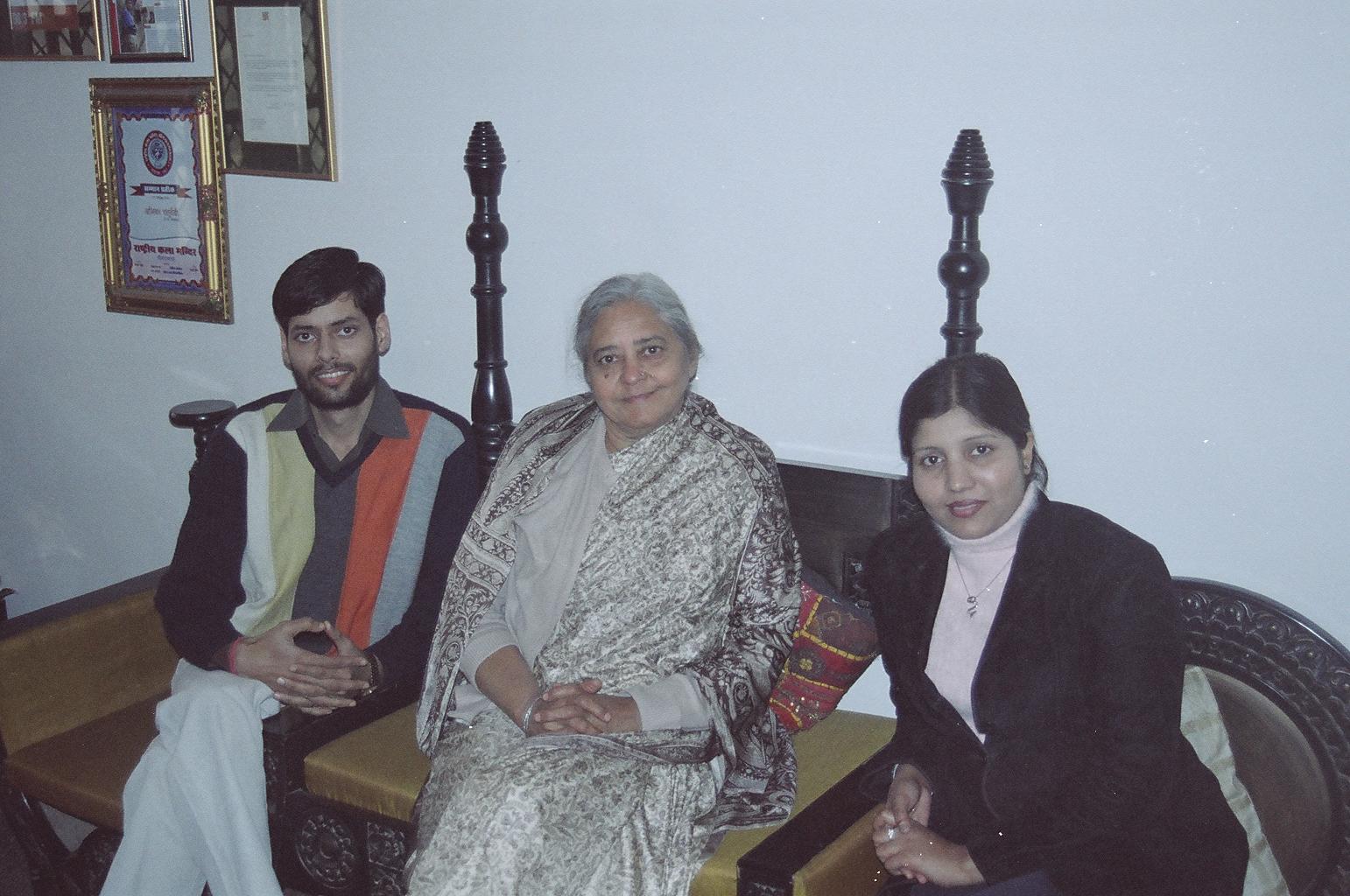 My aunt, Neerja Bua, with Pornendu& his wife in New Delhi