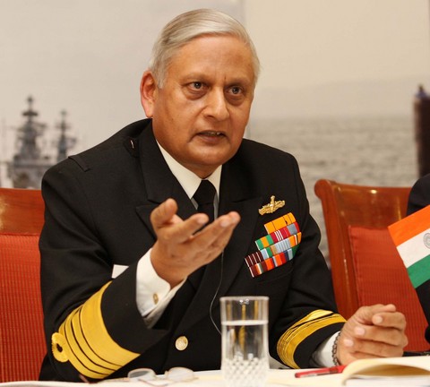The newly appointed Indian Navy, Admiral Verma  