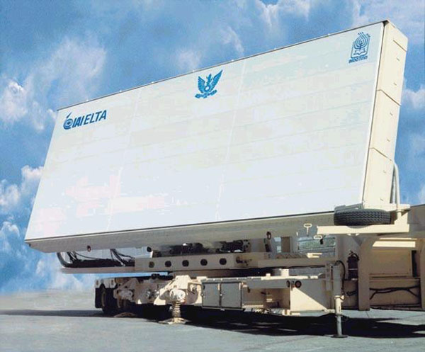             EL/M-2080 'Green Pine' Radar (400 M) 
Israel sold two Elta EL/M-2080; AESA Air Defence Radars to India in 2000; that were built with US technology. Under US pressure & embargo; future radar sales to India are prohibited; despite a willing Israel!