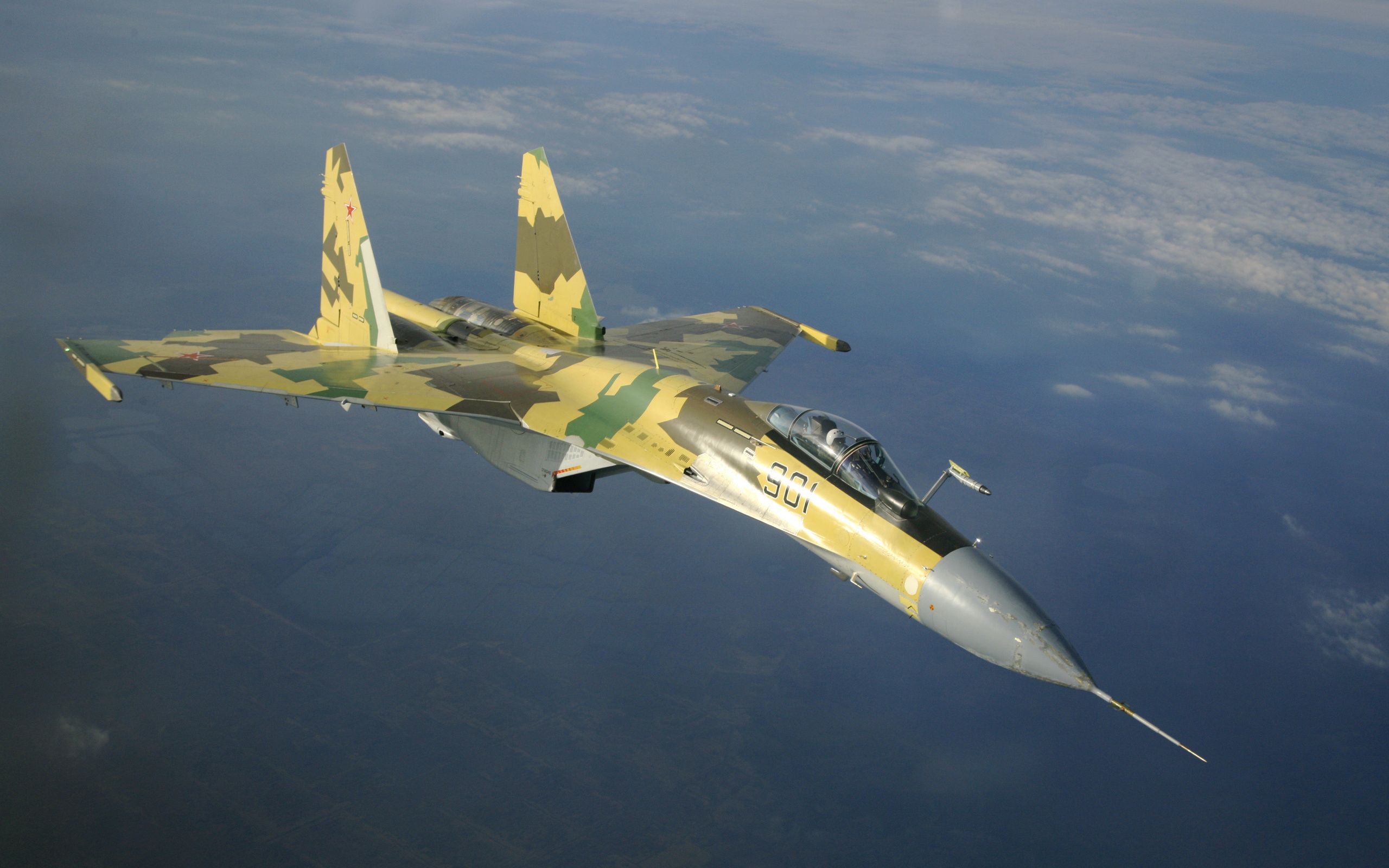 SU-35 is the latest model of SU-27 with more advance, powerful engine & radar