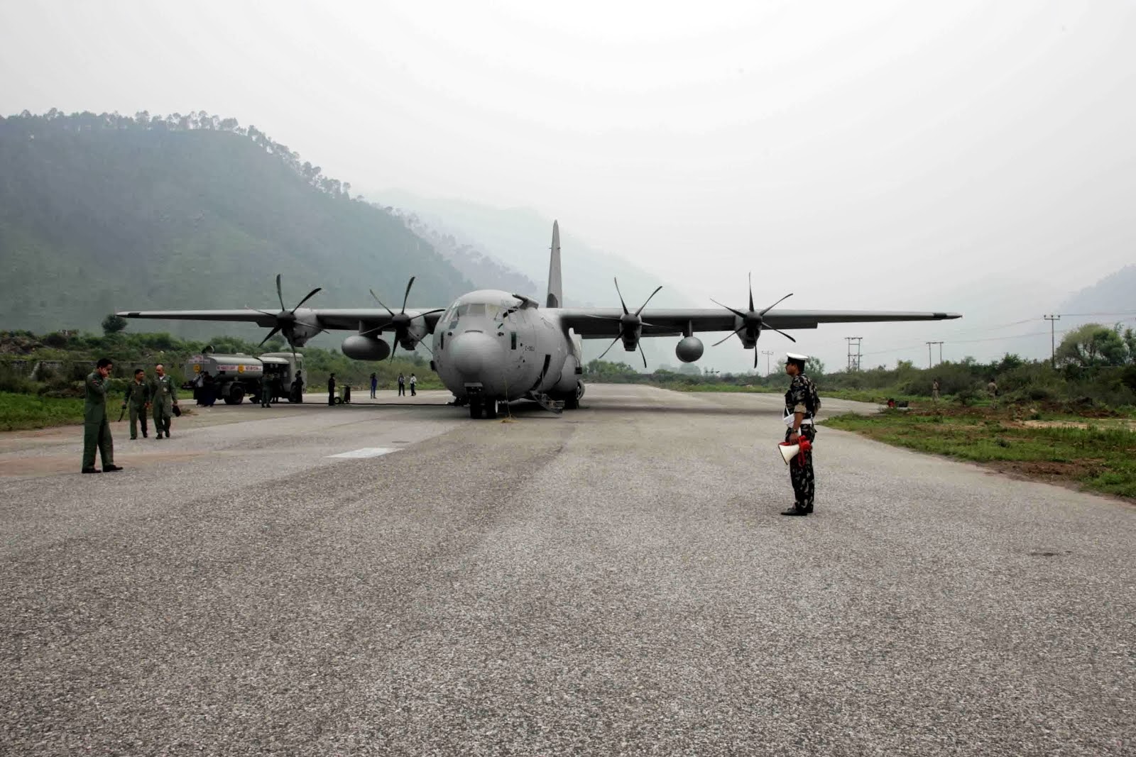 IAF C-130J 'Super Hercules' at a high-altitude-airfield in NE 