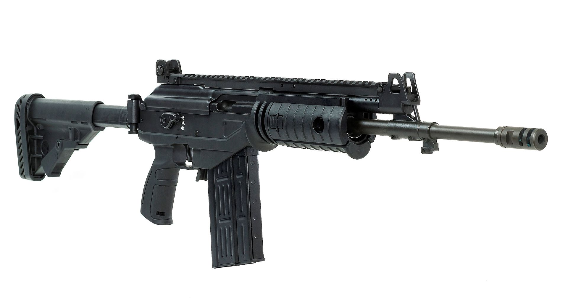            Galil Ace-52 .30Caliber(7.62x51mm) Israel    
The Ace 52 and Ace 53 assault rifles offer the ultimate solution comprising a modern and reliable weapon with a 7.62x51mm caliber, suitable for long range targets, open and urban areas