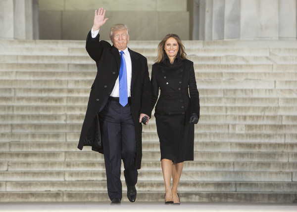 President elect Mr Donald Trump and First Lady Mrs Trump