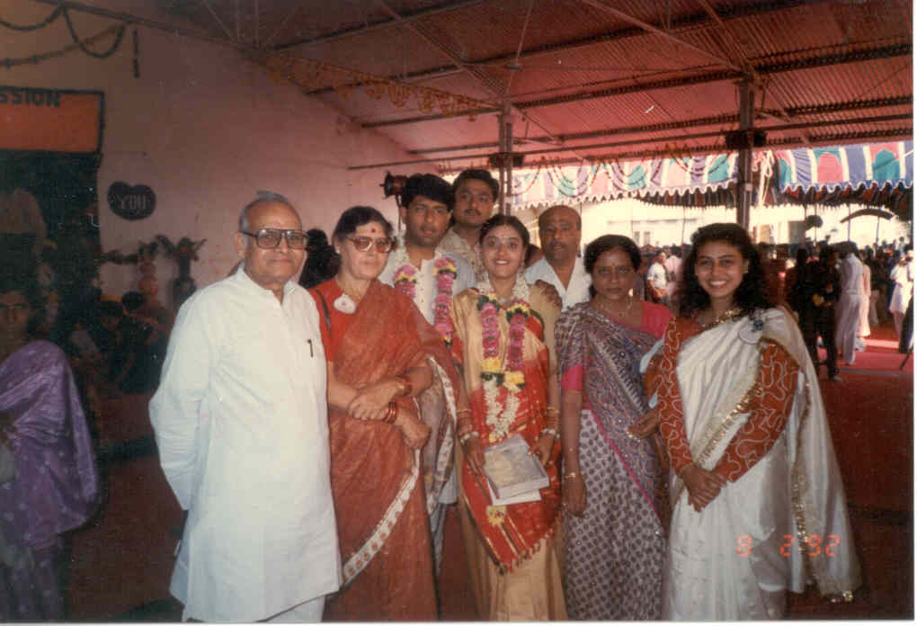 My Middle sister Chetna's (Anupriya) wedding in Bombay, 1992. Dad, Mom, Chetna and Sweety are seen in the picture  