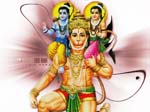  Hanuman with Ram & Laxman