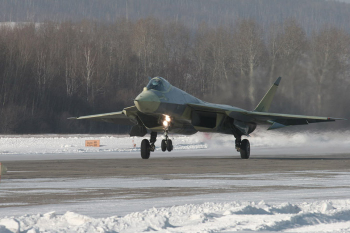             Sukhoi PAK FA Stealth Multirole Fighter
It is a fifth-generation jet fighter being developed by Sukhoi OKB for the Russian Air Force. The current prototype is Sukhoi's T-50. The PAK FA when fully developed is intended to replace the MiG-29 Fulcrum and Su-27 Flanker in the Russian inventory and serve as the basis of the Sukhoi/HAL FGFA project being developed with India. A fifth generation jet fighter, it is designed to directly compete with Lockheed Martin's F-22 Raptor and F-35 Lightning II.