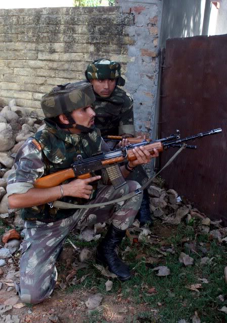 Indian Army-Units in an Ant-Terrorist encounter in Kashmir 