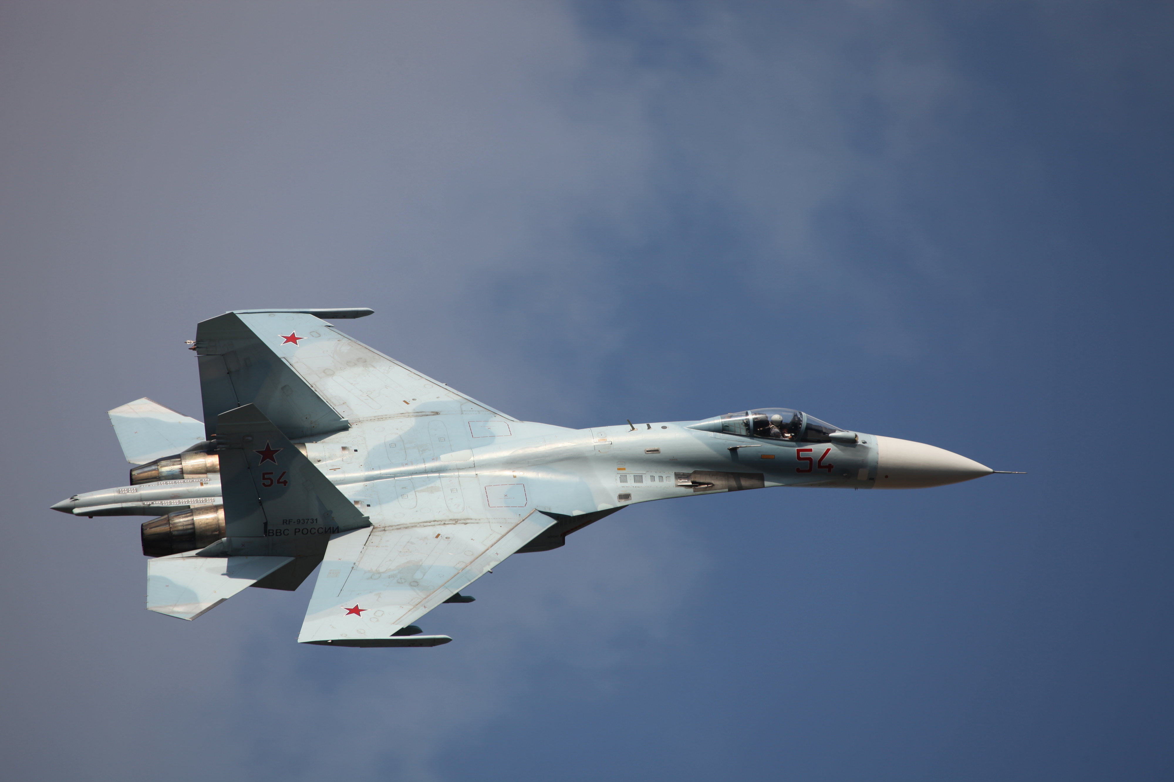 SU-35 is the latest model of SU-27 with more advance, powerful engine & radar