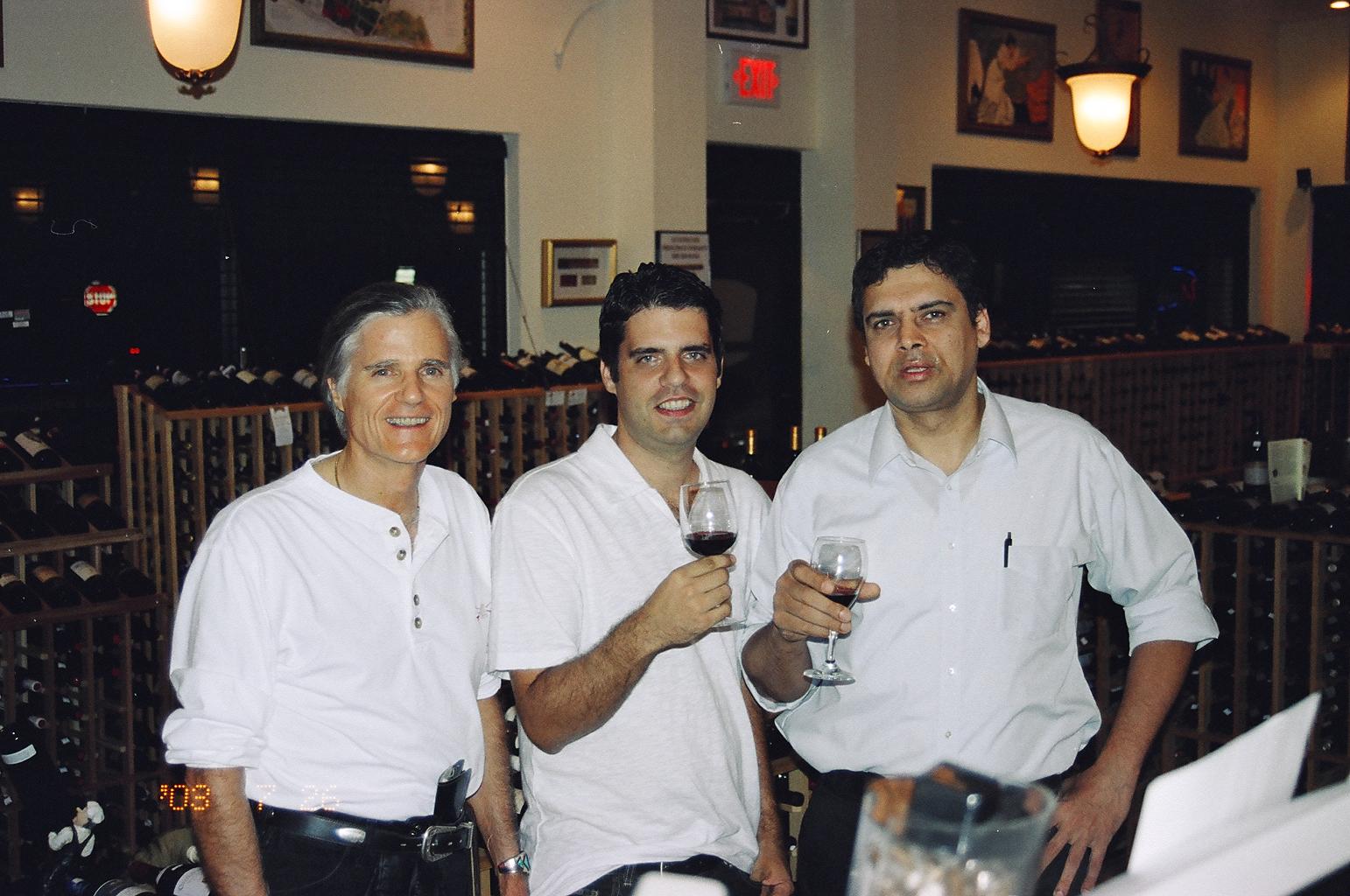 Having a discussion with some other guests about the different brands of Wines & Vineyards 
