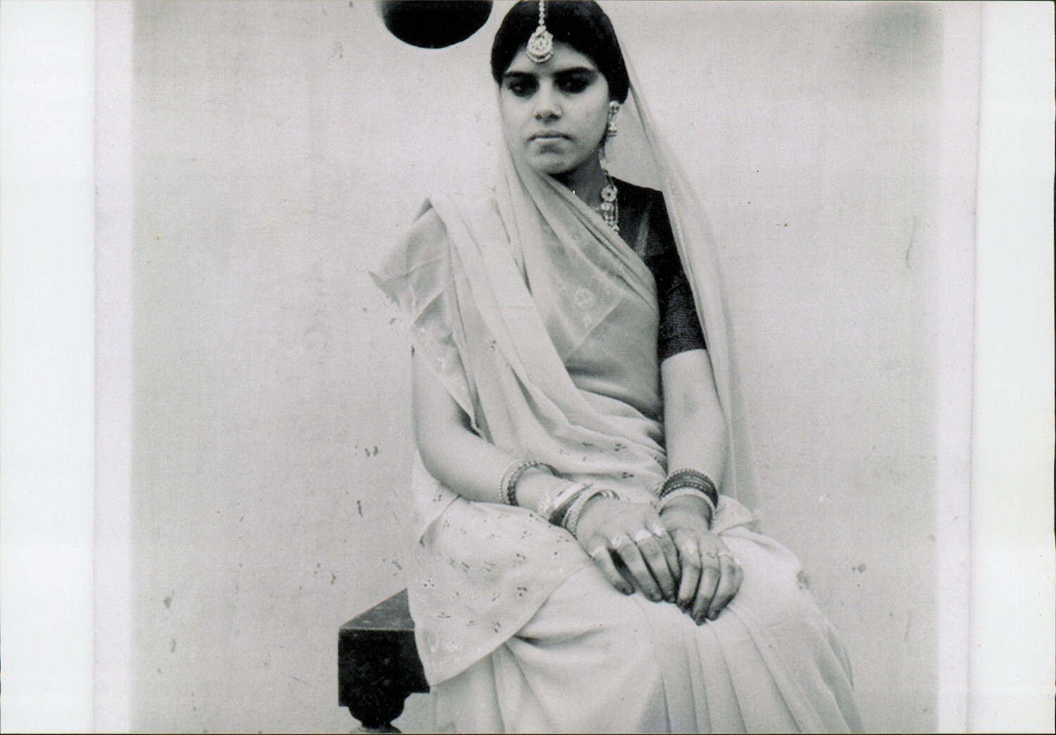 My mother as an early bride in Mallehpur, Bihar, 1956