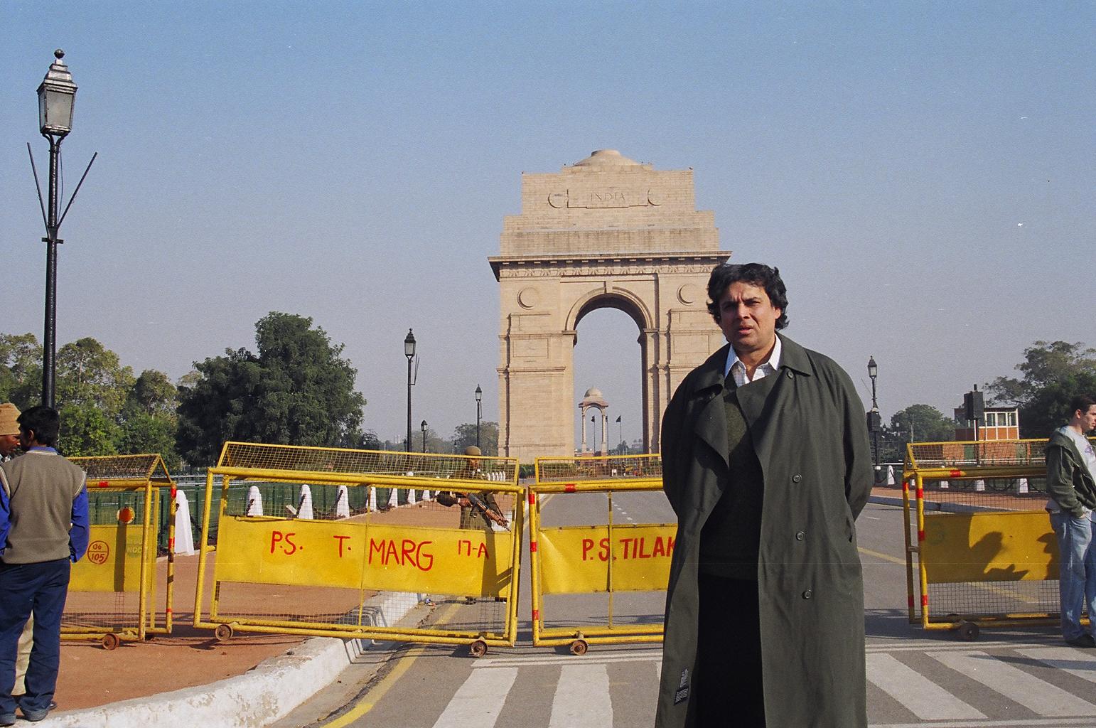 Click to Enlarge - Myself, standing at RAJPATH, with INDIA-GATE in the back; New Delhi. 1/14/08 