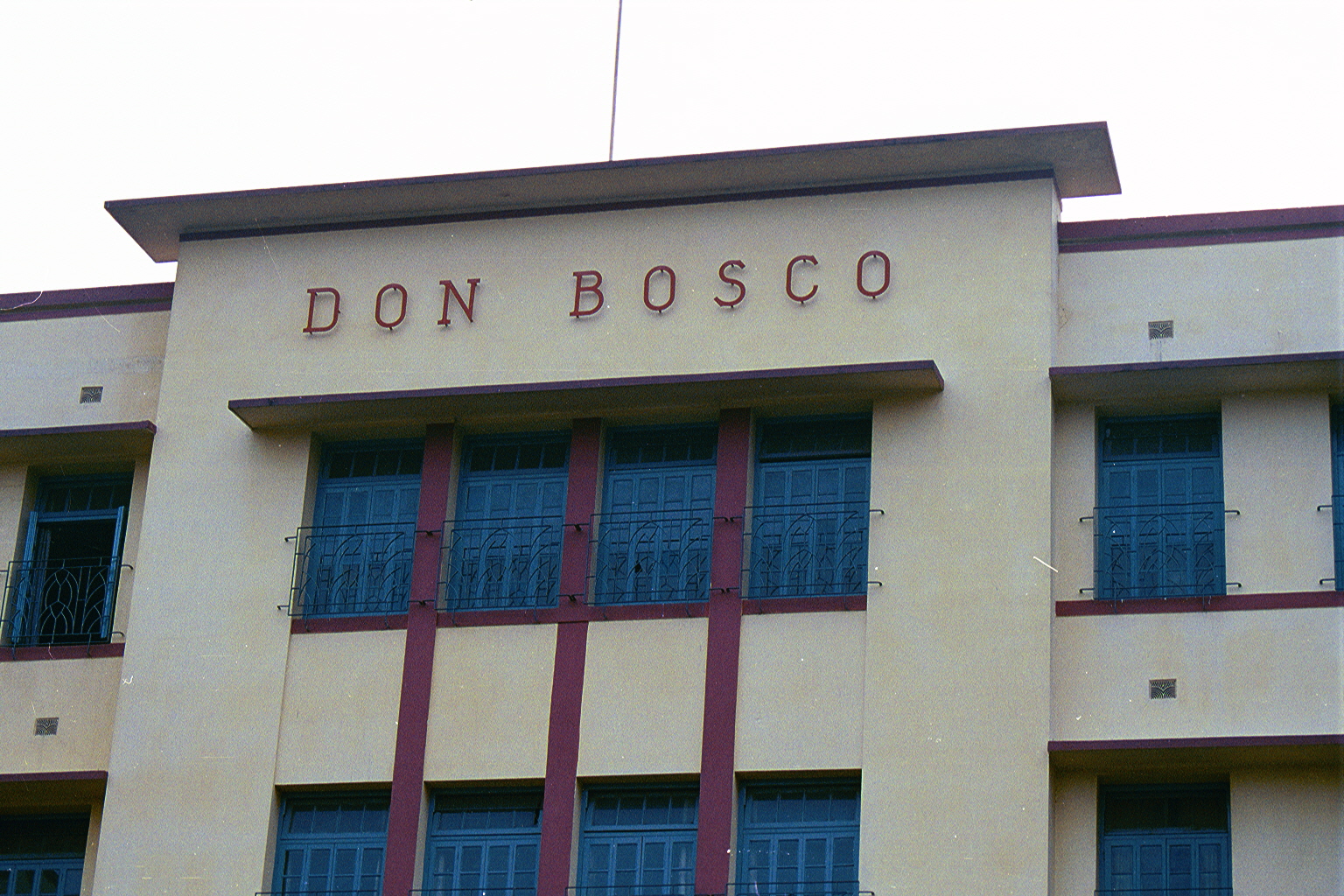 Don Bosco Junior-High School (1932); Calcutta India. The school was founded by Roman-Catholoic missionaries from Italy to honor Saint Francis Bosco. 