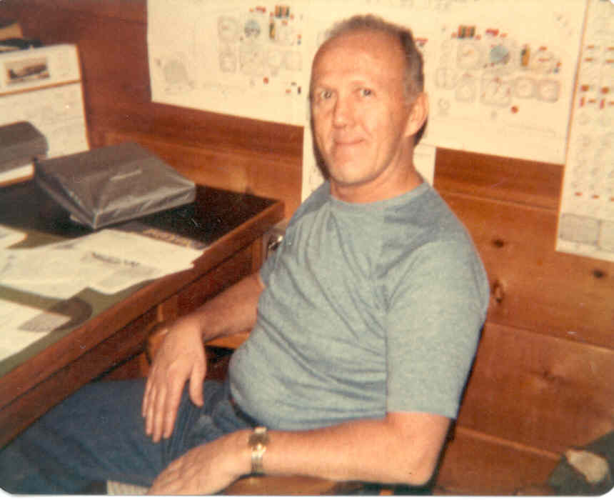 Click to enlarge - Irish-American, Capt. Stanley McCoy (retired Senior Flight-Instructor for Boeing - 747, UNITED AIRLINES) in his study in Denver Colorado (1976). 