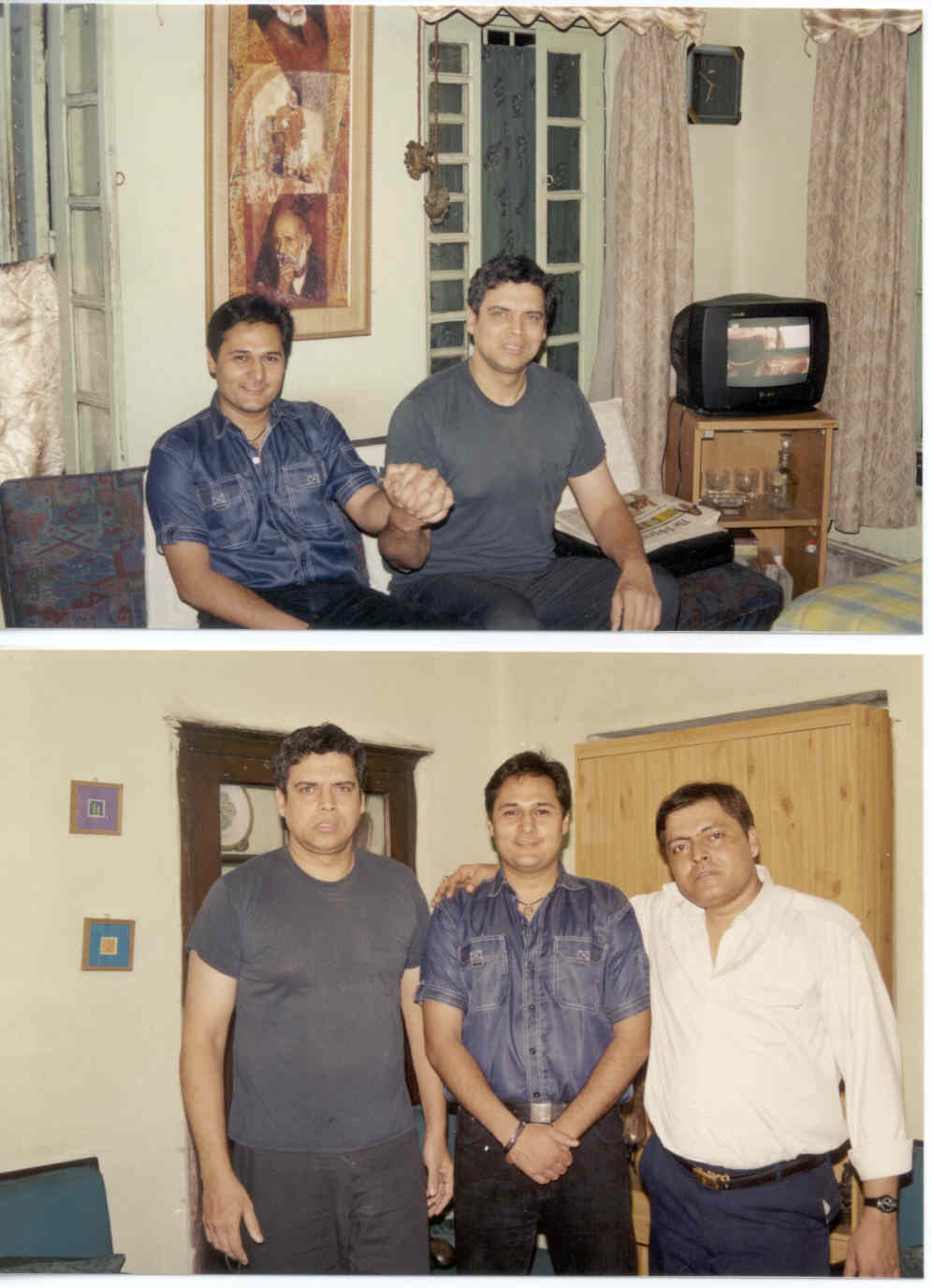Myself, with one of my first cousins Rajat (a Flight Attendant with Indian Airlines, training to be a Commercial Pilot); and my brother Guddu 